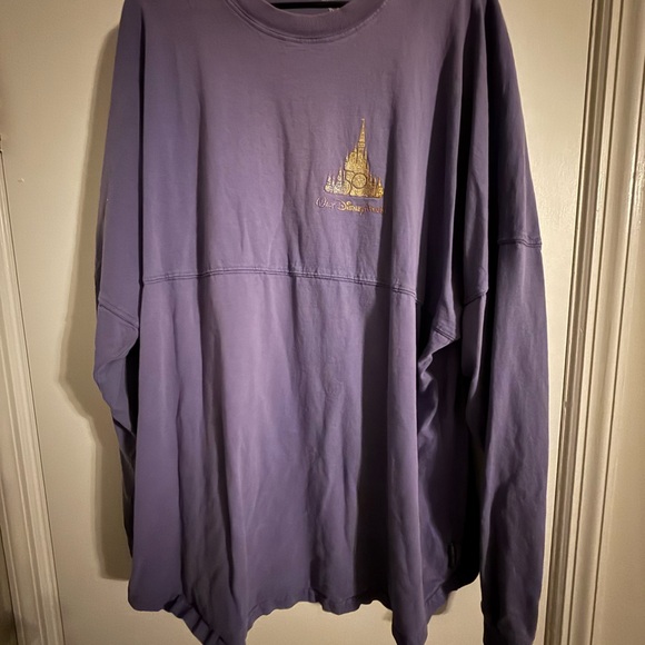 Disney 50th Anniversary Spirit Purple Long Sleeve Tee - Picture 1 of 2